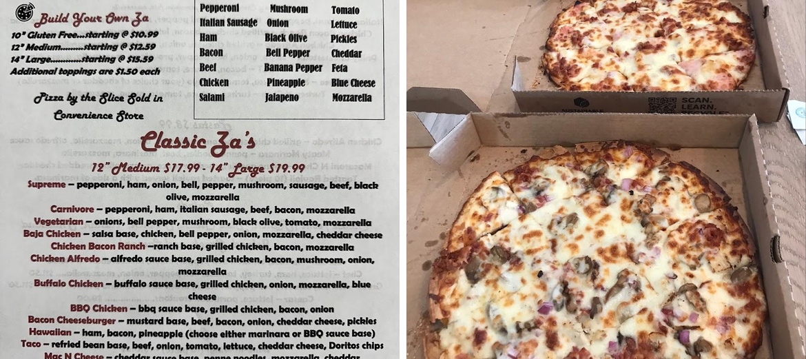 Outpost Pizza and Subs Menu