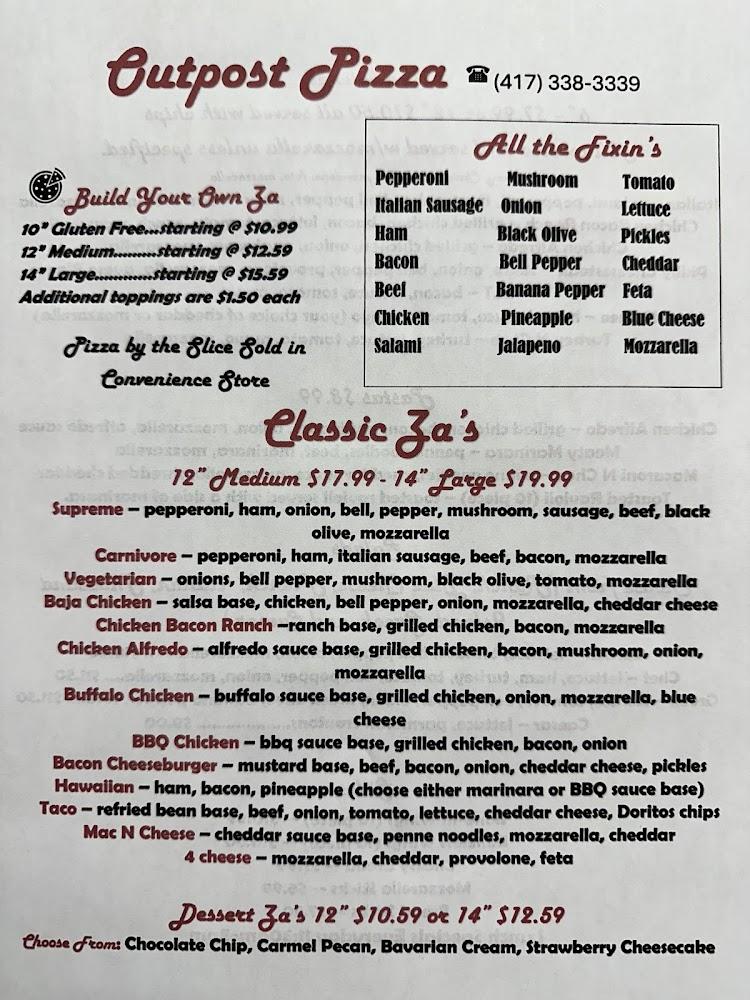 Outpost Pizza and Subs Menu image 3